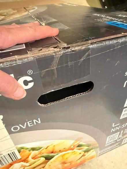 Photo of free Big, Sturdy Cardboard Box w/handles (Darien - near 75th x Cass Ave.) #4