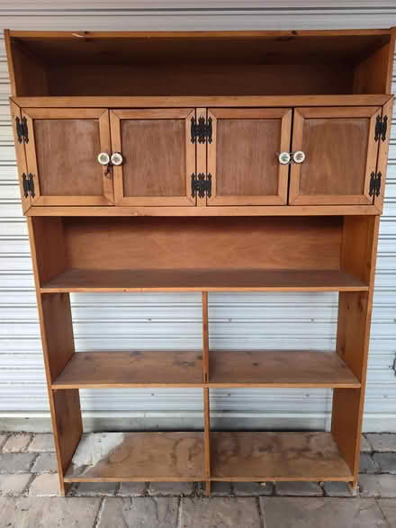 Photo of free Tall solid wood shelf (Old Ottawa south) #1