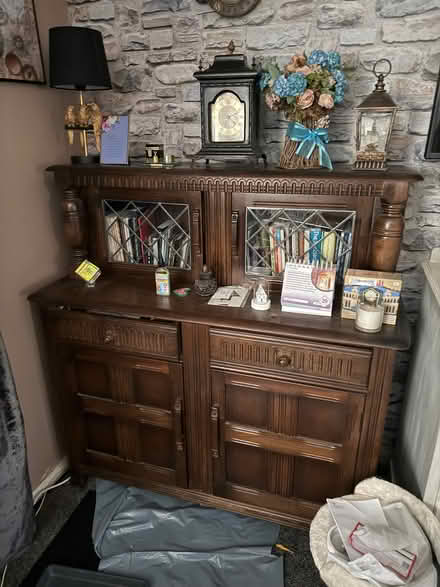 Photo of free Large Wooden Display Unit With Glass, Second Item Is Wooden (Thornhill Lees WF12) #2