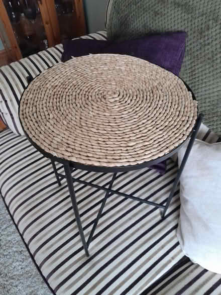 Photo of free Side table rattan and black (Darlington) #1