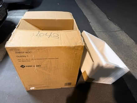 Photo of free Large cushioned cardboard box (1075 Valencia Avenue) #2