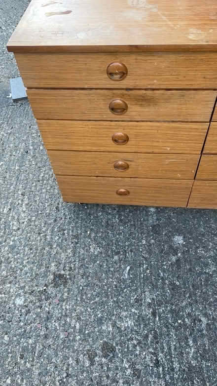 Photo of free 1970s Teak Bank Of 10 Draws By Schreiber (Underdale SY2) #3