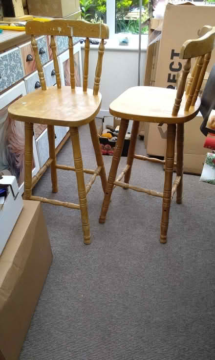 Photo of free Wooden stools x2 (Fishponds BS16 2PT) #2