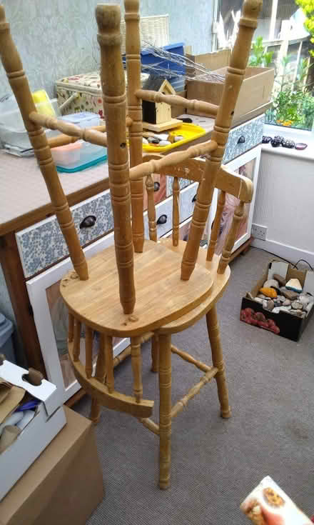 Photo of free Wooden stools x2 (Fishponds BS16 2PT) #3