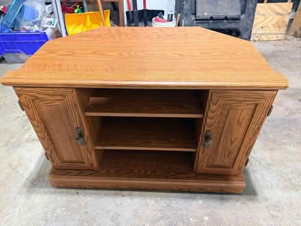Photo of free Sturdy TV Stand with Shelves (Near Kettering OH) #1