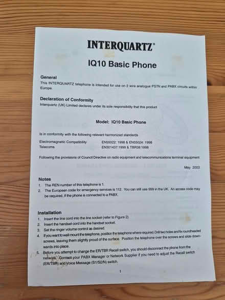 Photo of free Interquartz basic phone (GL51) #2