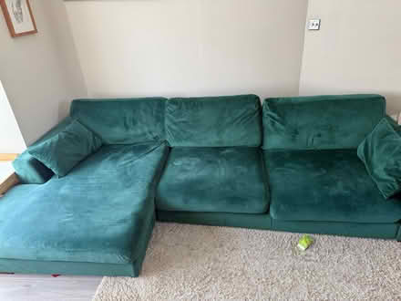 Photo of free Green Sofa with Chaise (Eastbourne) #1
