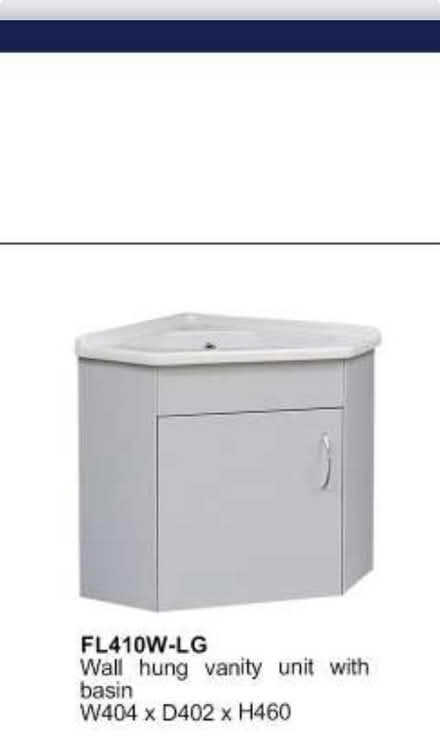 Photo of free Corner basin in white gloss (no tap inc) (Olympia W14) #2