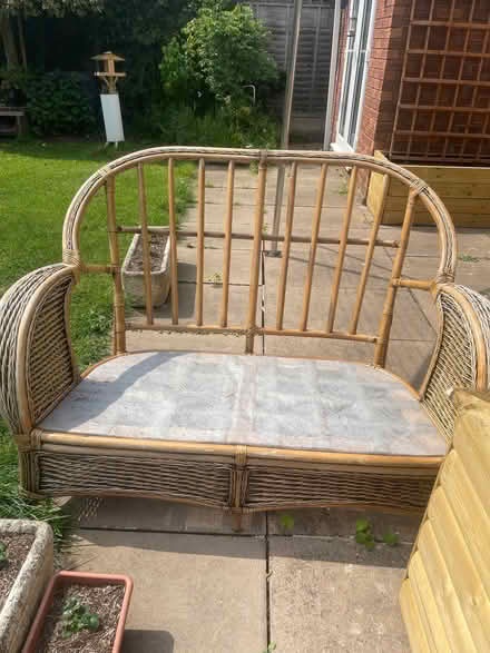 Photo of free Three piece cane conservatory or garden suite no cushions (Burton Manor ST17) #3