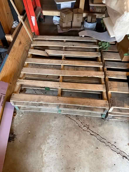 Photo of free 5 wood pallets (By WJHS) #1