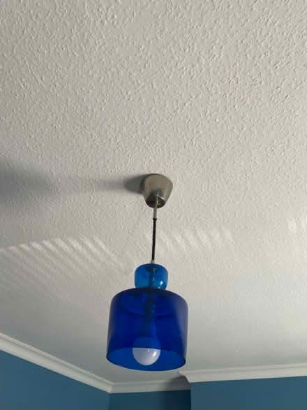 Photo of free Glass light fitting - Blue (Flitwick) #1