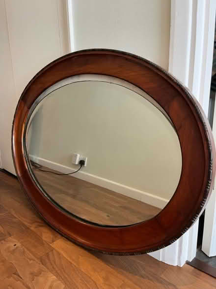 Photo of free Mahogany mirror (needs repair) (SE10) #1