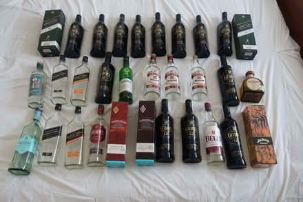Photo of free 30+ Empty Spirits Bottles (mostly whisky) - for art / craft (Chiswick W4) #1