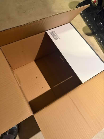 Photo of free Big, Sturdy Cardboard Box w/handles (Darien - near 75th x Cass Ave.) #3