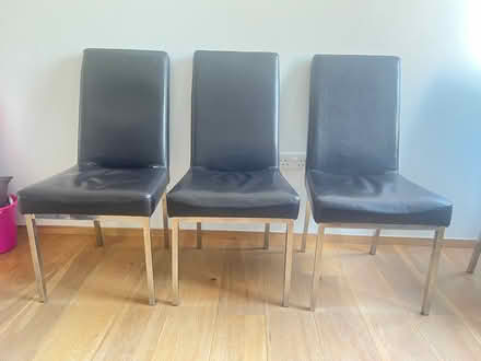 Photo of free 6 leather dinning chairs (Drayton Park N7) #1