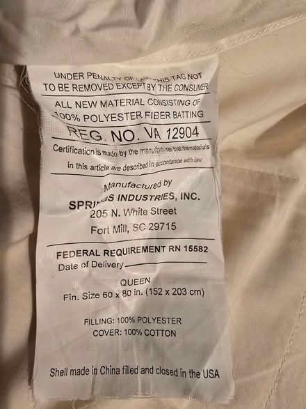 Photo of free Queen Mattress Pad (West 7th) #4