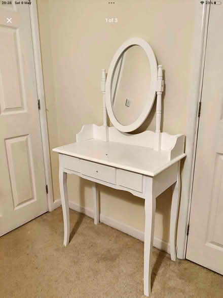 Photo of Small vanity table with mirror (St Mary's area, Higham NN10) #1