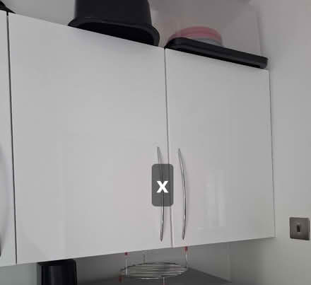 Photo of free Gloss white double wall cupboard (Kingsdown SN2) #1