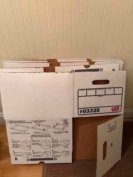 Photo of free Used 5 Packing boxes with lids (Sunnyvale (Wolfe)) #1