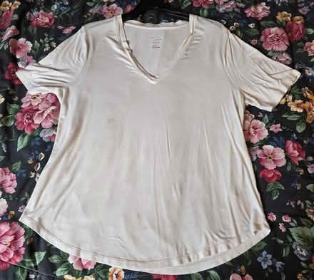 Photo of free White V-neck Tee L (West 7th) #1