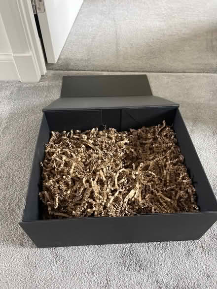 Photo of free Cardboard box with shredded paper (Cammo EH4) #2