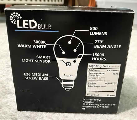 Photo of free AmeriTop Motion-Activated LED Bulbs (Sunnyvale- Birdland Neighbors) #2