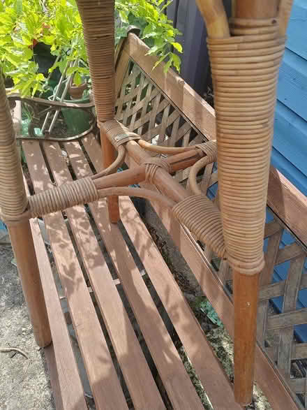 Photo of free Vintage wicker table (Whittlesey) #2