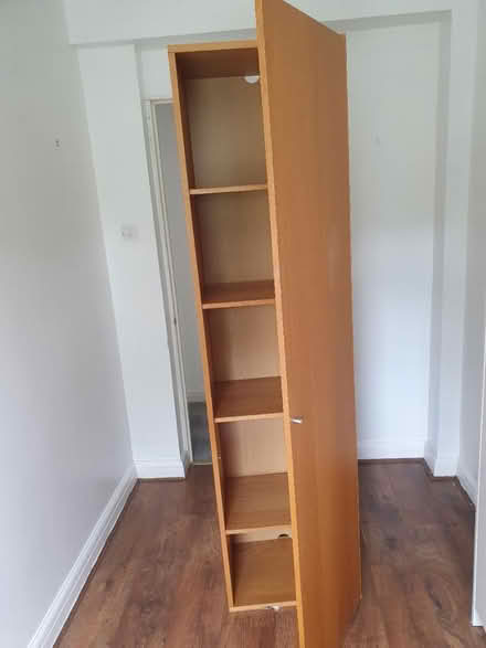 Photo of free Tall wooden shelves (WD25 Woodside) #1