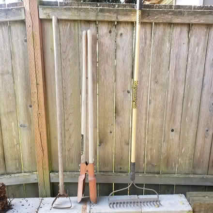 Photo of free Steel rake, hole digger, edger tool (Silverlake area, Everett) #1