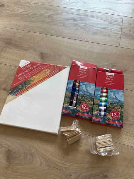 Photo of free 1x canvas and acrylic paints (BA2) #1