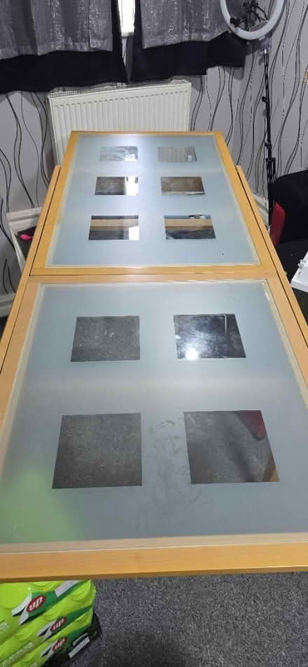 Photo of free Wood glass table like new (Croydon) #1