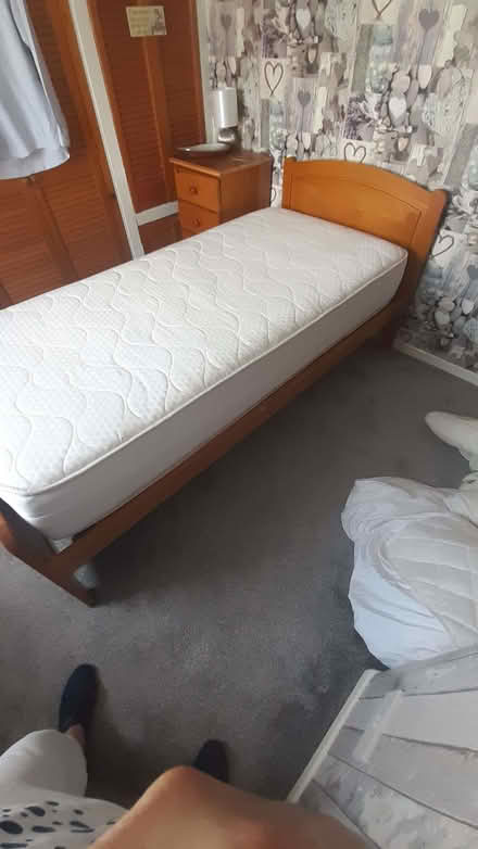 Photo of free Single bed and/or mattress (Wood End UB5) #2