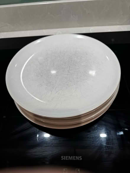 Photo of free 5 x white dinner plates 10.5” diameter (Patcham BN1) #1