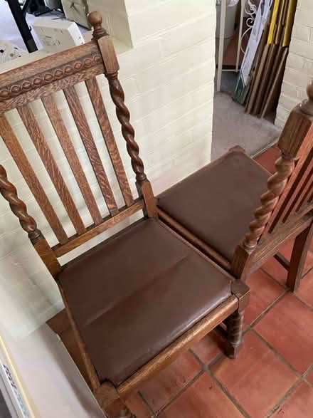 Photo of free 2 Barley twist wooden chairs (CB1) #1