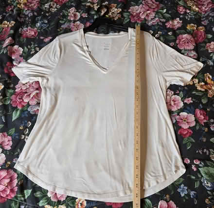 Photo of free White V-neck Tee L (West 7th) #3