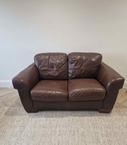 Photo of free Brown leather sofas (Robinswood GL4) #1