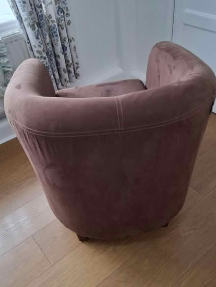 Photo of free Brown suedette tub chair (Moorthorpe WF9) #4