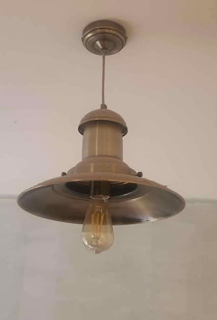 Photo of free Pendant light - brushed chrome (Stoneleigh, Epsom) #1