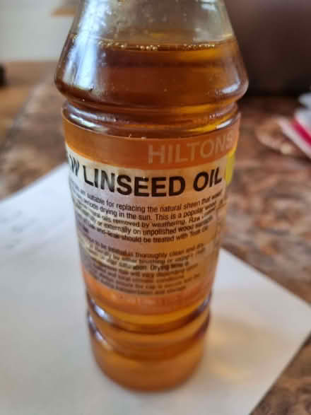 Photo of free Bottle of linseed oil (Coley RG30) #1