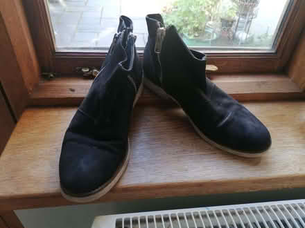Photo of free Boots, black suede leather uppers (Malvern Link WR14) #1
