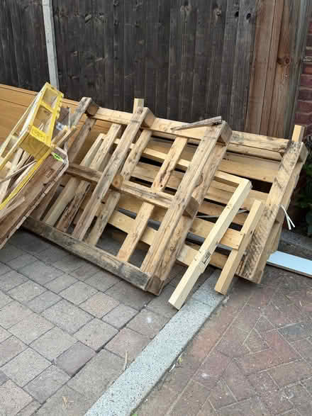 Photo of free Solid wood double rebated door + pallets (Tewin AL6) #2