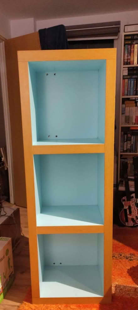 Photo of free Nice blue/brown shelves (Teddington TW11) #1