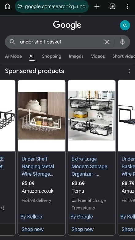 Photo of Under shelf basket (Kemptown BN2) #1