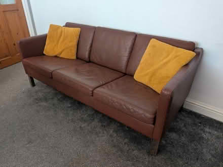 Photo of free Leather Sofa, 3 Seater (Kiveton Park, S26) #1