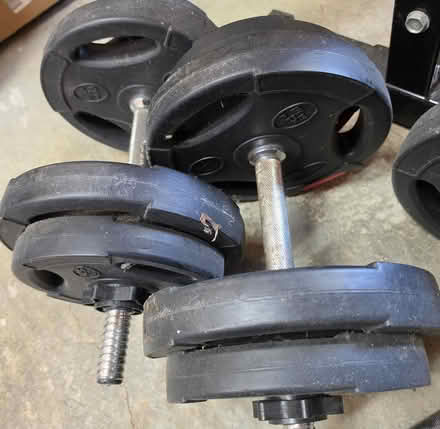 Photo of free Free weights and bench (Oxted) #2