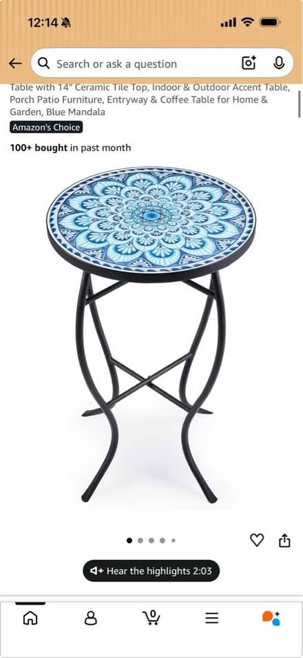 Photo of Small table (South Elgin) #1