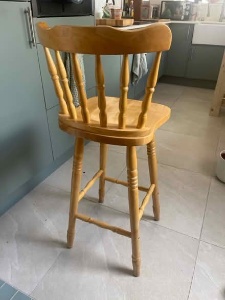 Photo of free Wooden barstool (Levenshulme M19) #2