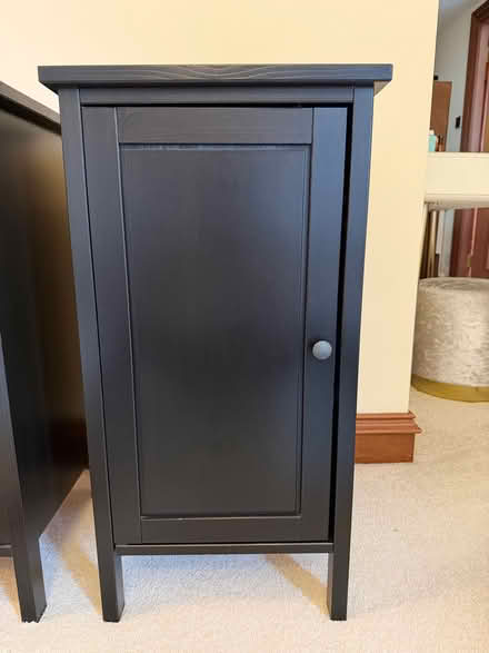 Photo of free 2 x IKEA HEMNES black-brown solid wood nightstands (Kirkcaldy KY1) #2