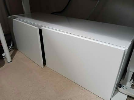 Photo of free IKEA BESTÅ unit with glass top (Langley Park, DH7) #1