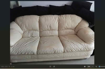 Photo of free cream leather sofa set (Beckenham BR3) #2